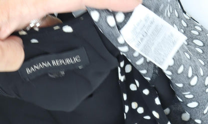 Banana Republic Women's Polka Dot Flare Skirt, Black, S