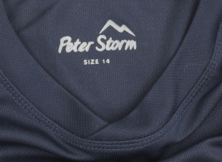 Mens UK Size 14 Peter Storm Blue Gym & Training Running & Jogging T-Shirt