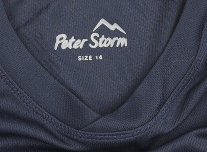 Mens UK Size 14 Peter Storm Blue Gym & Training Running & Jogging T-Shirt