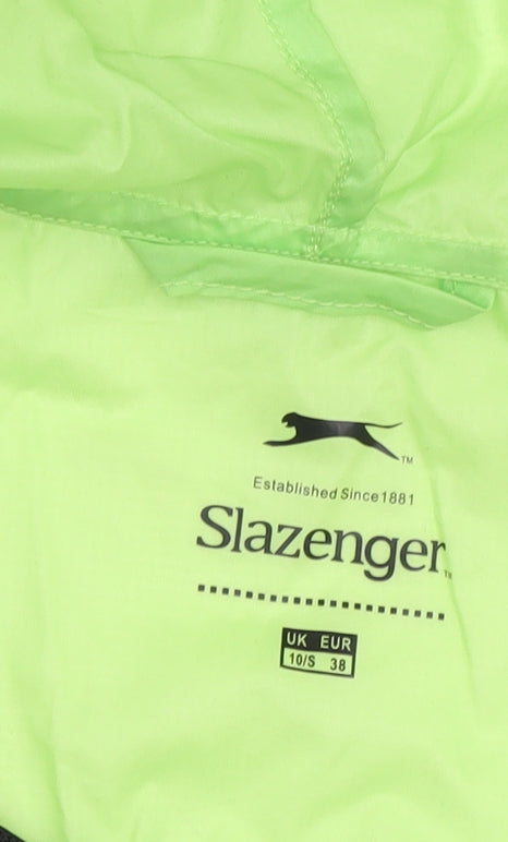 Womens UK Size S Slazenger Green Windbreaker Coat