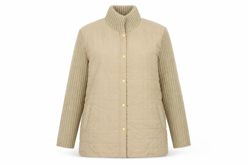Womens UK Size M Damart Beige Quilted Coat