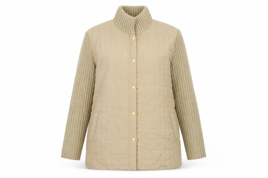 Womens UK Size M Damart Beige Quilted Coat