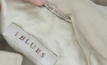 i BLUES Women's Beige Wool Overcoat Size 40