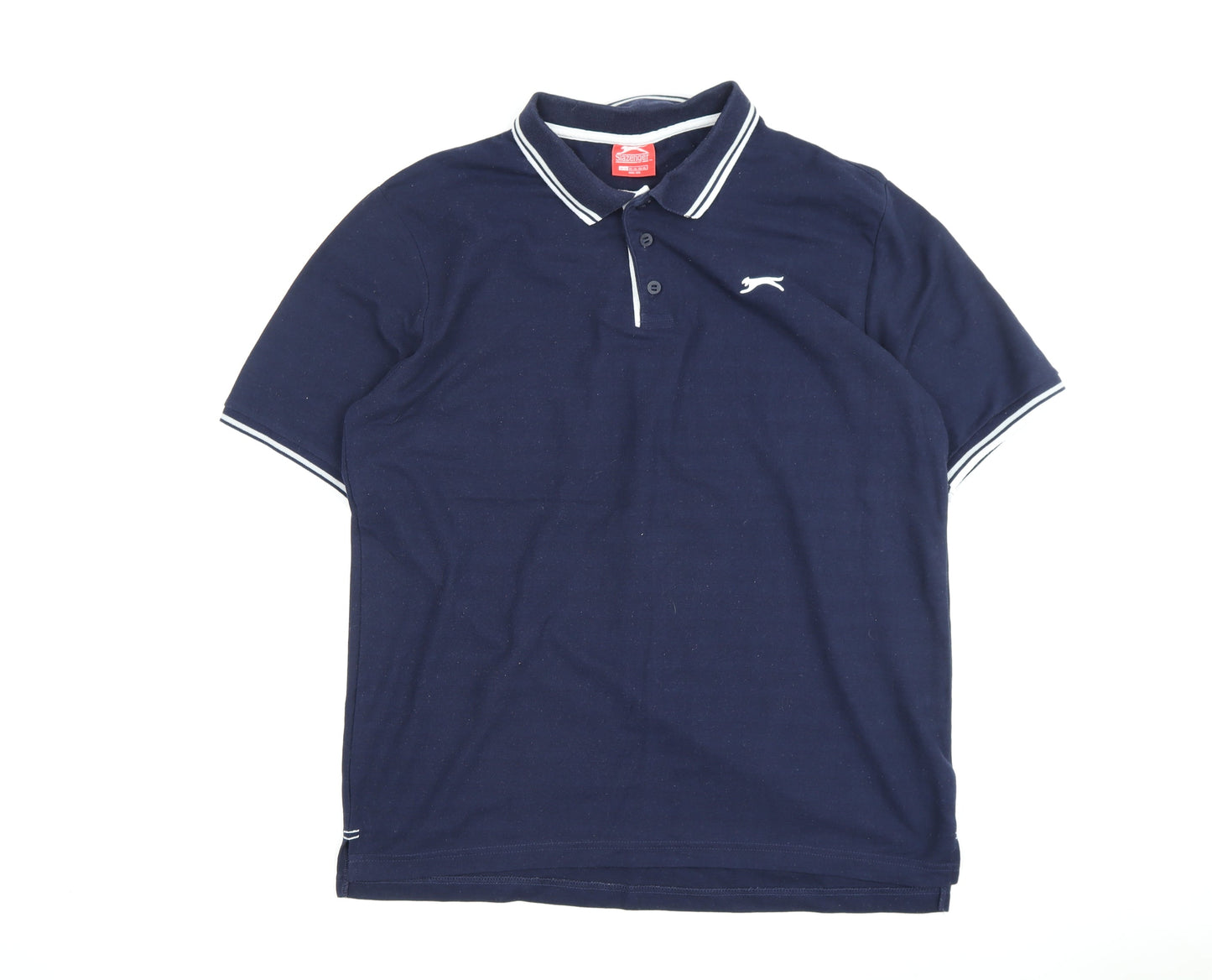 Slazenger Men's Blue Polo Shirt Medium