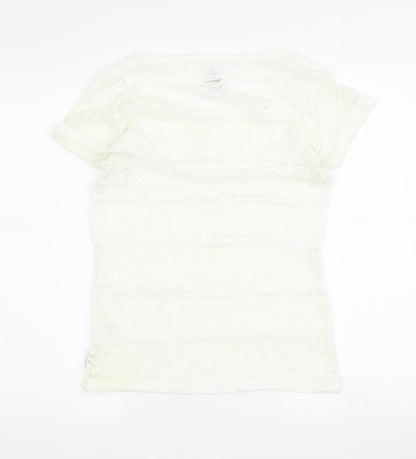 Blanc du Nil Women's White T-Shirt, Scoop Neck, Size M