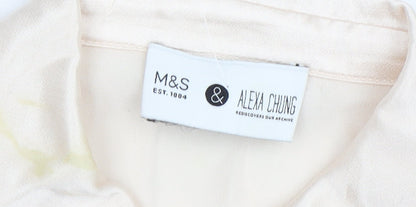 Womens UK Size 14 Marks and Spencer Ivory Basic Button-Up
