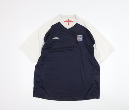 Umbro Men's Blue Football Jersey L, Raglan Sleeve