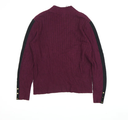 Womens UK Size 14 Marks and Spencer Purple Pullover Jumper