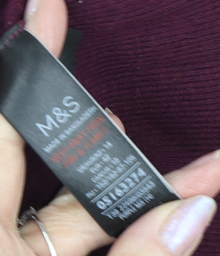 Womens UK Size 14 Marks and Spencer Purple Pullover Jumper