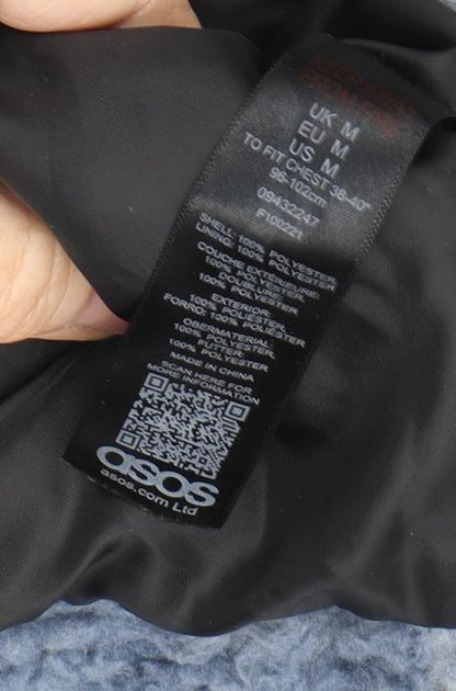 ASOS Men's Multicoloured M Puffer Jacket, Full Zip