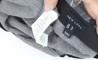 New Look Women's Grey Argyle Pencil Skirt Size 8