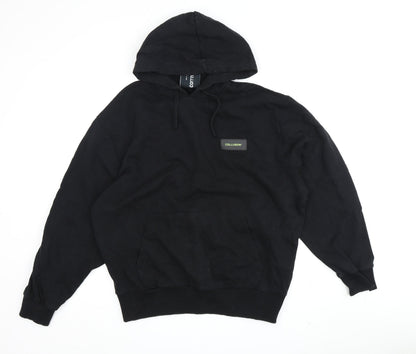 Mens UK Size M COLLUSION Black Pullover Hoodie