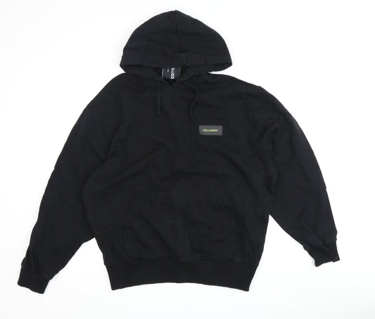 Mens UK Size M COLLUSION Black Pullover Hoodie