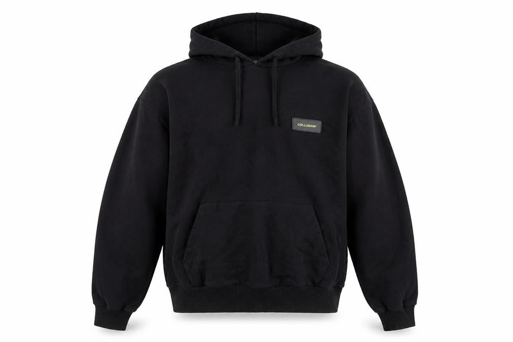 Mens UK Size M COLLUSION Black Pullover Hoodie