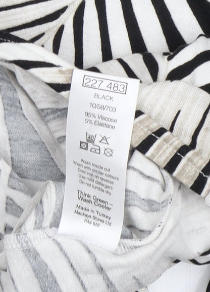 M&Co Women's Black Floral Blouse, Size 12