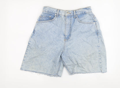 ASOS DESIGN Women's Blue Denim Cut-Off Shorts, Size 28