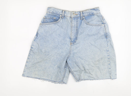 ASOS DESIGN Women's Blue Denim Cut-Off Shorts, Size 28