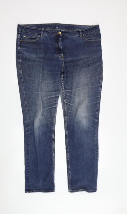 Maine Women's Blue Straight Jeans Size 16