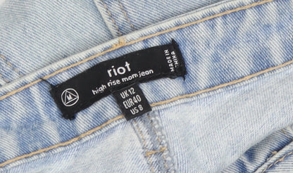 Riot Women's Blue Mom Jeans, Size 12, High Rise