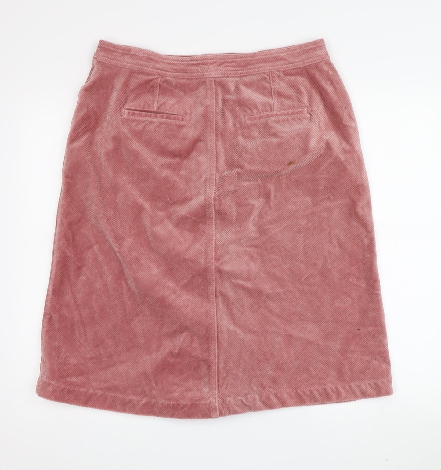 M&Co Women's Pink A-Line Corduroy Skirt Size 14