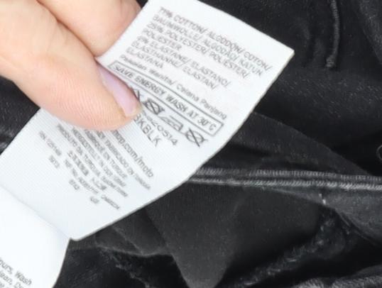 Topshop Women's Black High-Rise Skinny Distressed Jeans