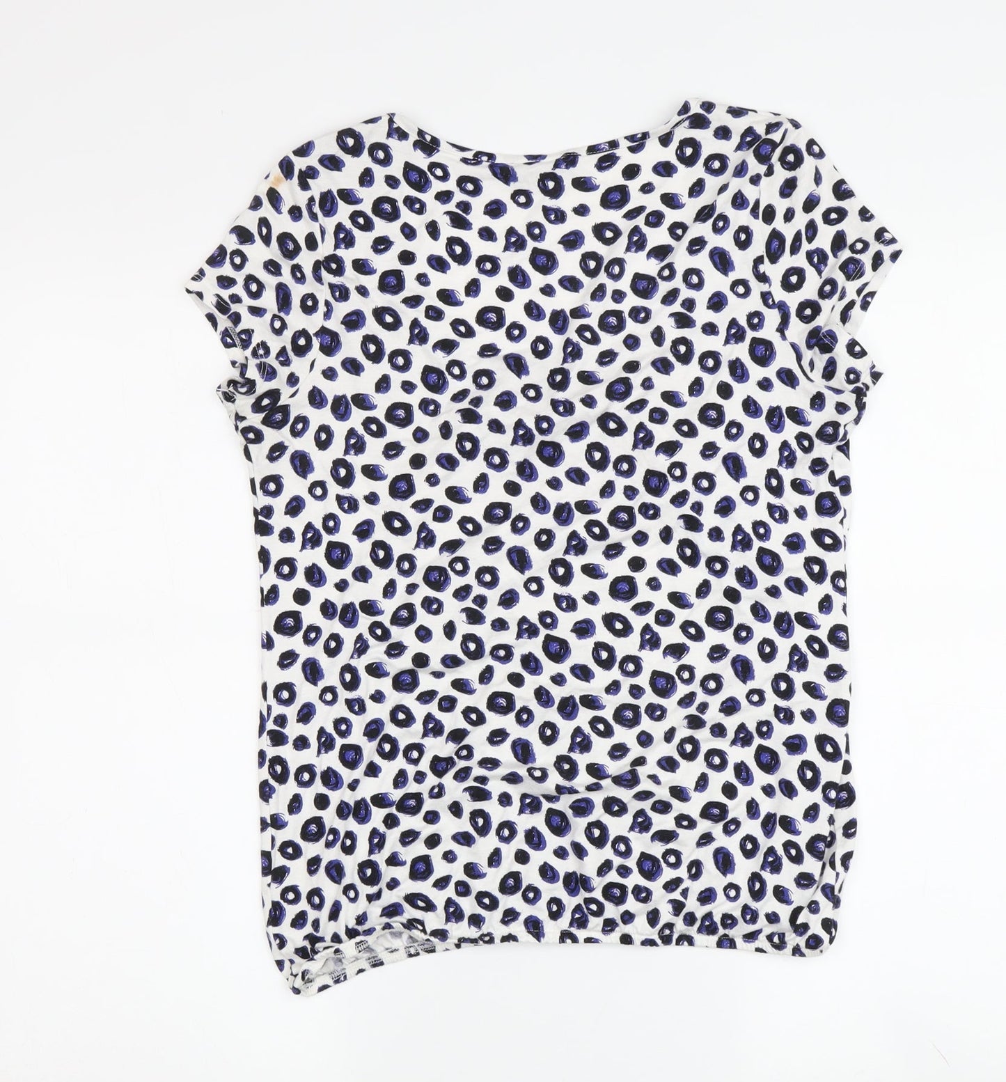 M&Co Women's Ivory Animal Print T-Shirt Size 10