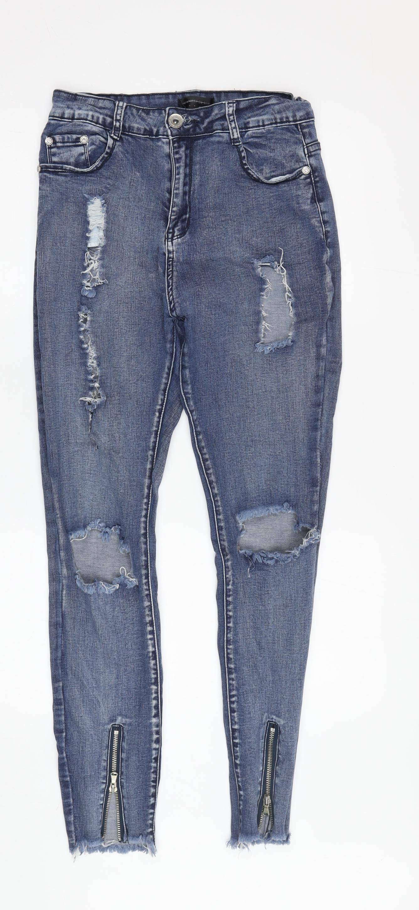 Manière De Voir Women's Blue Skinny Jeans, Size 12