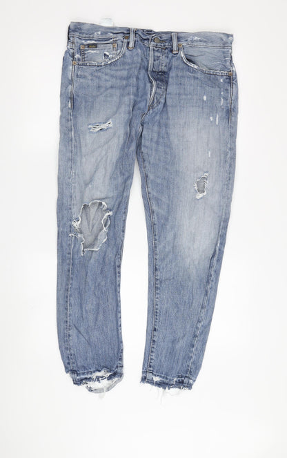 Mens UK Size 32 Polo Ralph Lauren Relaxed Fit Straight Blue Jeans