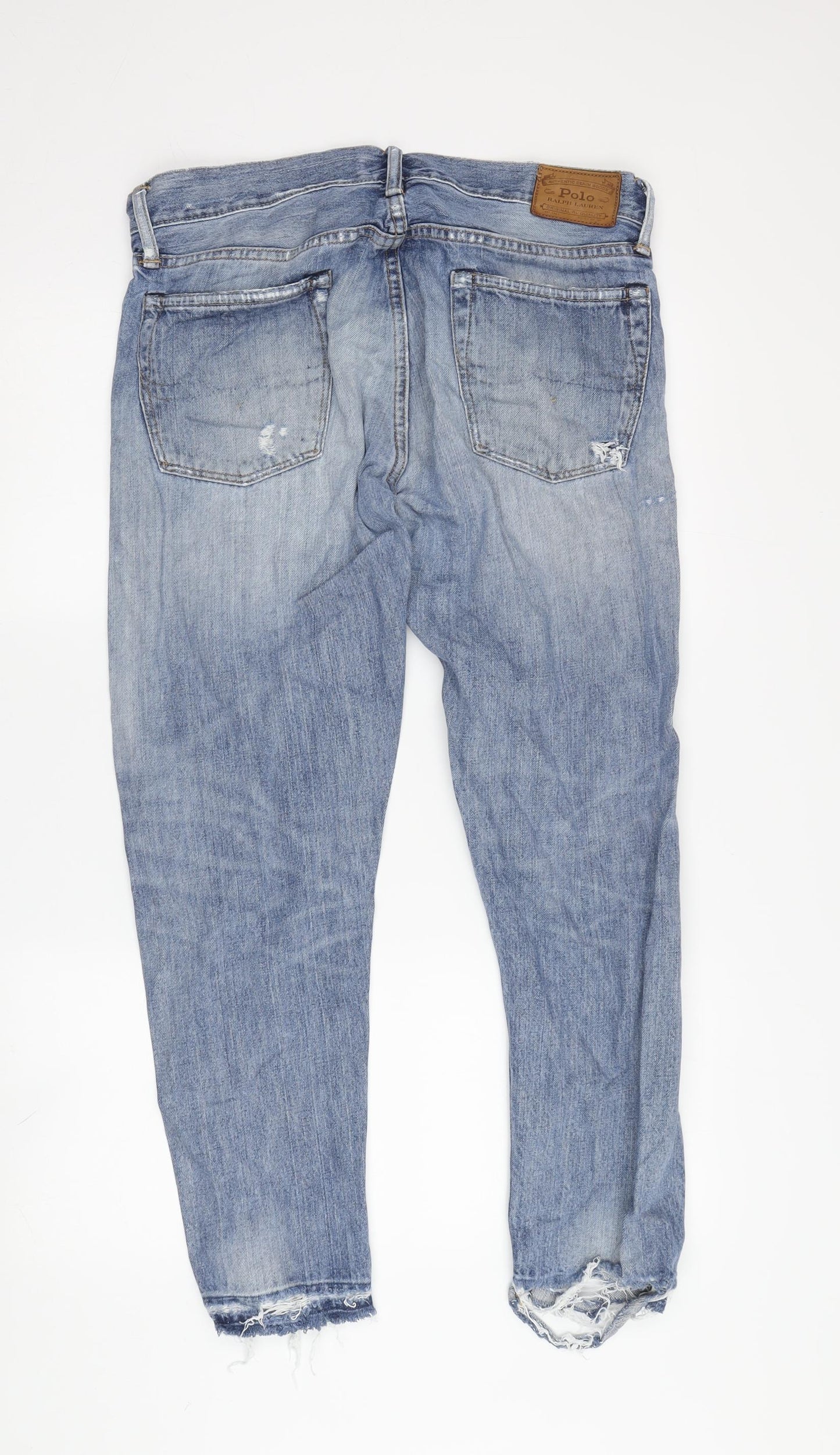 Mens UK Size 32 Polo Ralph Lauren Relaxed Fit Straight Blue Jeans