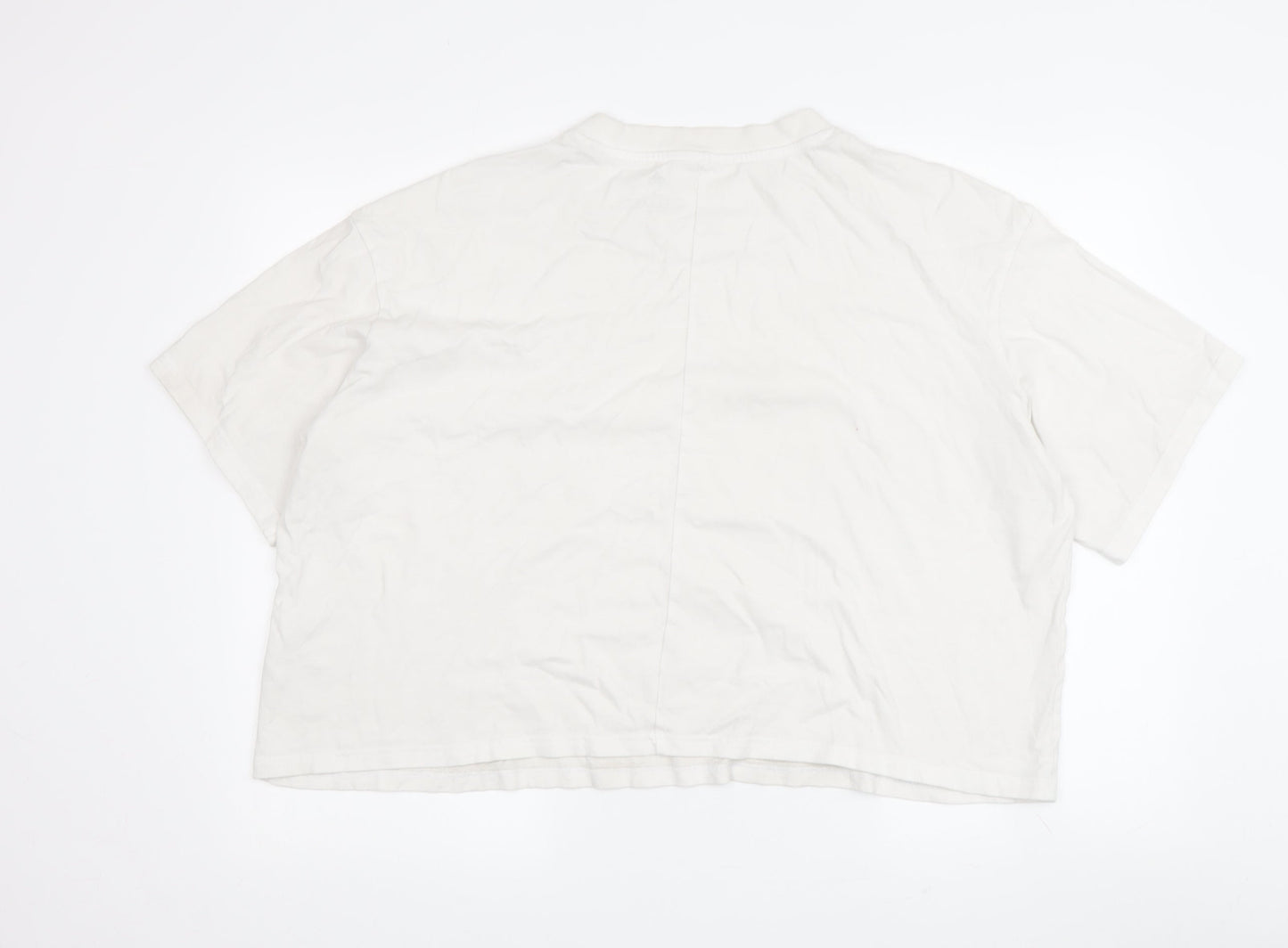 Womens UK Size 2XL adidas White Basic T-Shirt