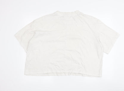 Womens UK Size 2XL adidas White Basic T-Shirt