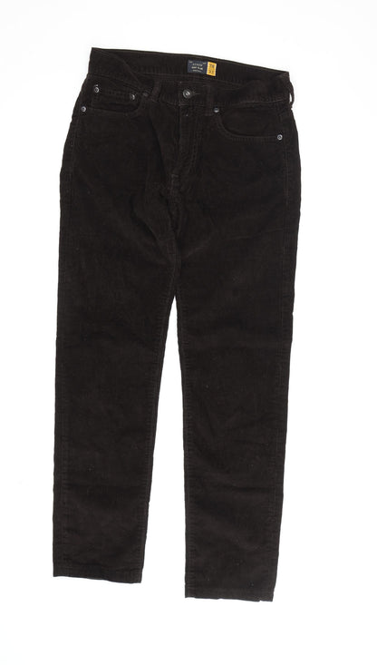 J.Crew Men's Black Slim Fit Corduroy Trousers - Size 28