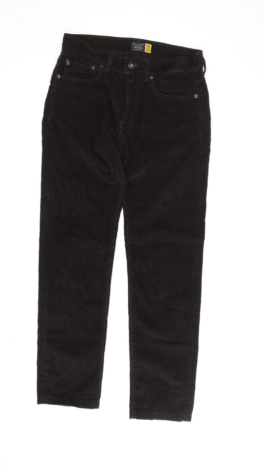 J.Crew Men's Black Slim Fit Corduroy Trousers - Size 28