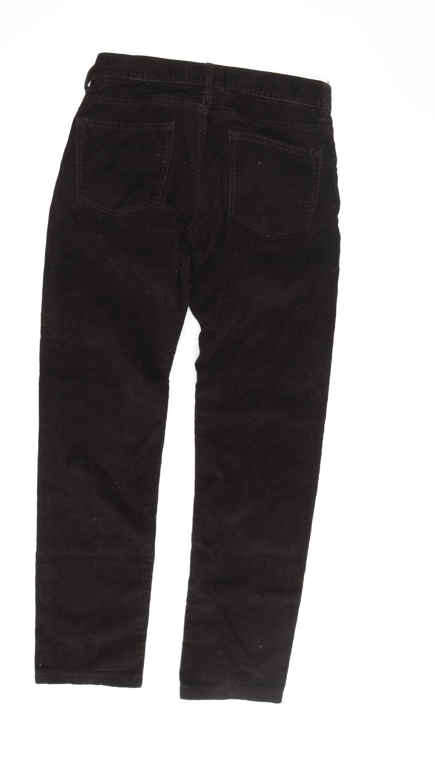 J.Crew Men's Black Slim Fit Corduroy Trousers - Size 28