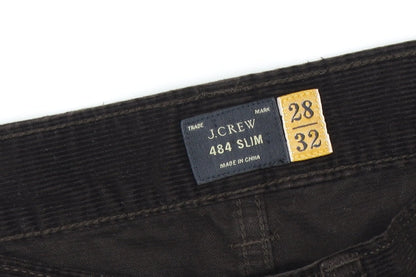 J.Crew Men's Black Slim Fit Corduroy Trousers - Size 28