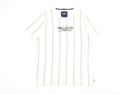 Mens UK Size L Hollister White  T-Shirt