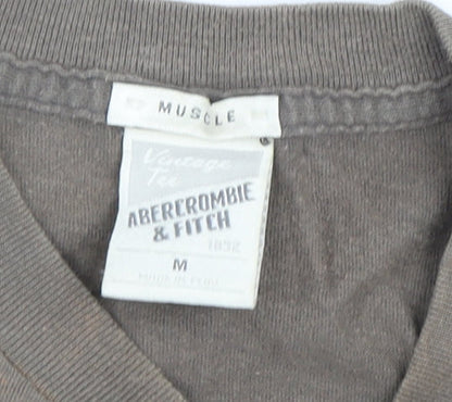 Abercrombie & Fitch Men's Brown Graphic T-Shirt Size M