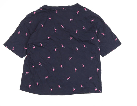 Esprit Women's Blue Animal Print L Basic T-Shirt