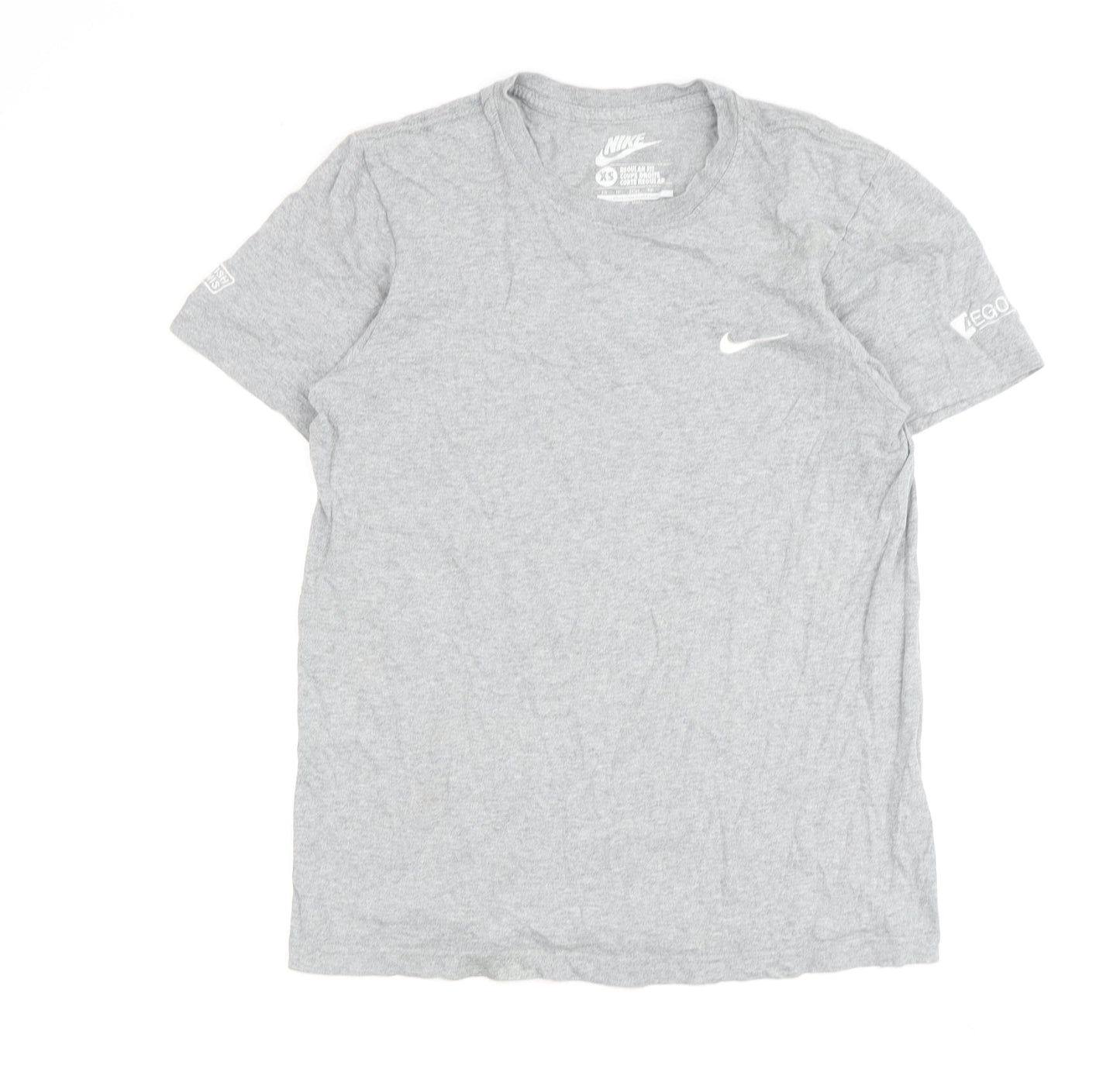 Nike Men's Grey XS Sports T-Shirt, Crew Neck, Breathable
