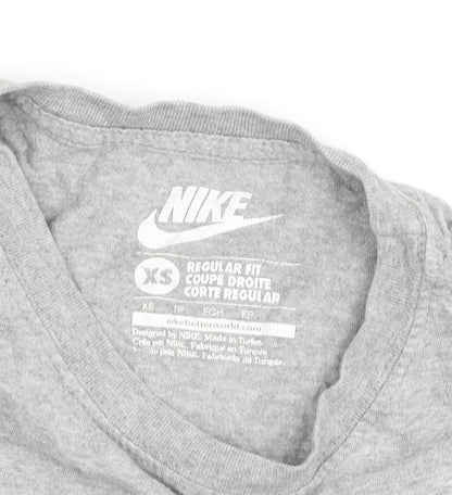 Nike Men's Grey XS Sports T-Shirt, Crew Neck, Breathable