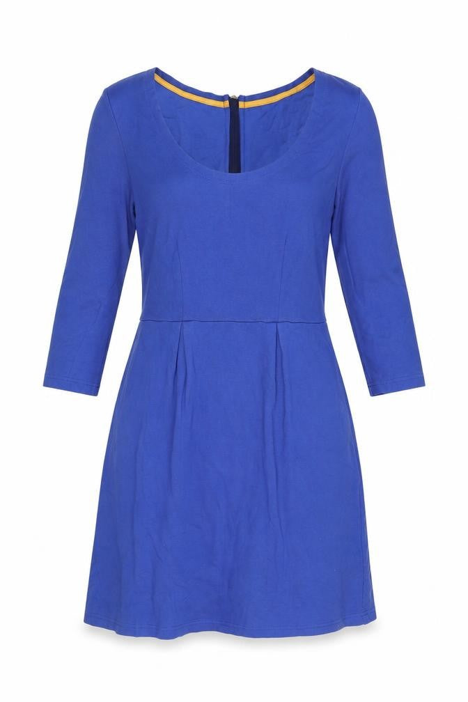 Joules Women's Blue Dress Size 12 with 3/4 Sleeves
