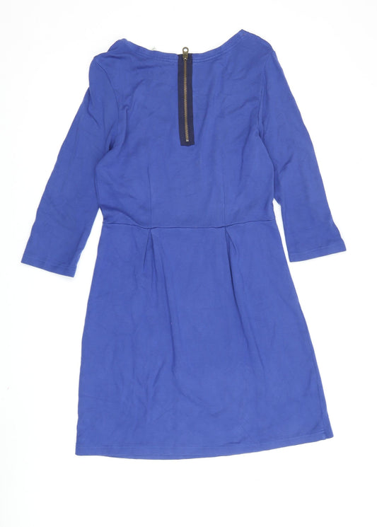 Joules Women's Blue Dress Size 12 with 3/4 Sleeves