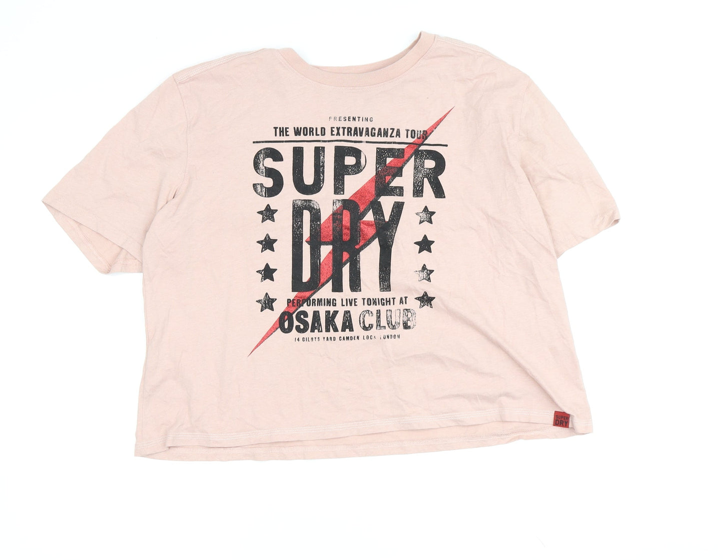 Womens UK Size 10 Superdry Pink Basic T-Shirt