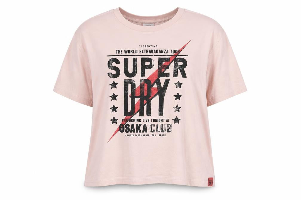 Womens UK Size 10 Superdry Pink Basic T-Shirt
