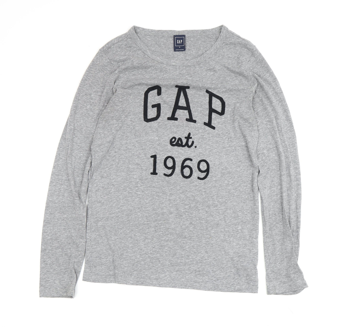 Gap Womens Grey Crew Neck T-Shirt M Casual Basic