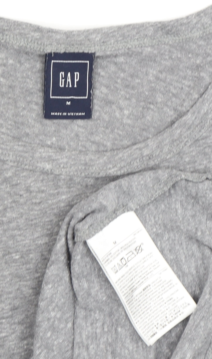 Gap Womens Grey Crew Neck T-Shirt M Casual Basic