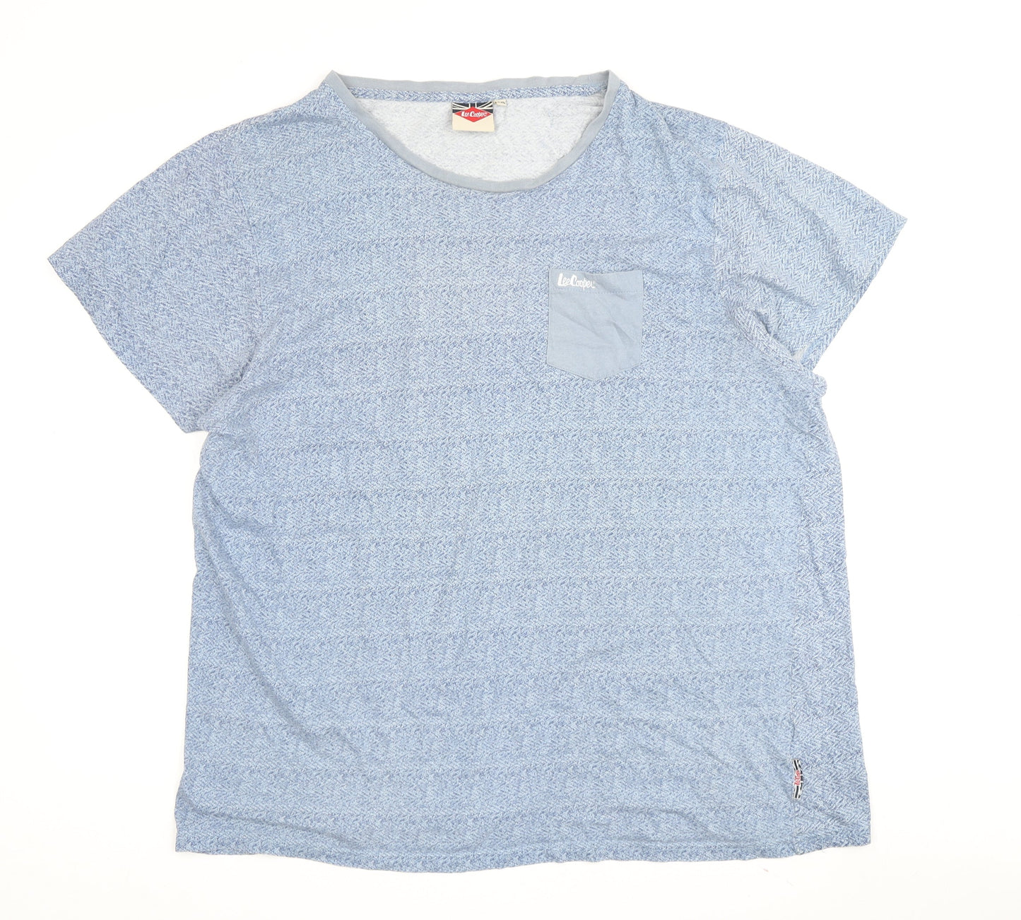 Lee Cooper Men's Blue Short Sleeve T-Shirt 2XL