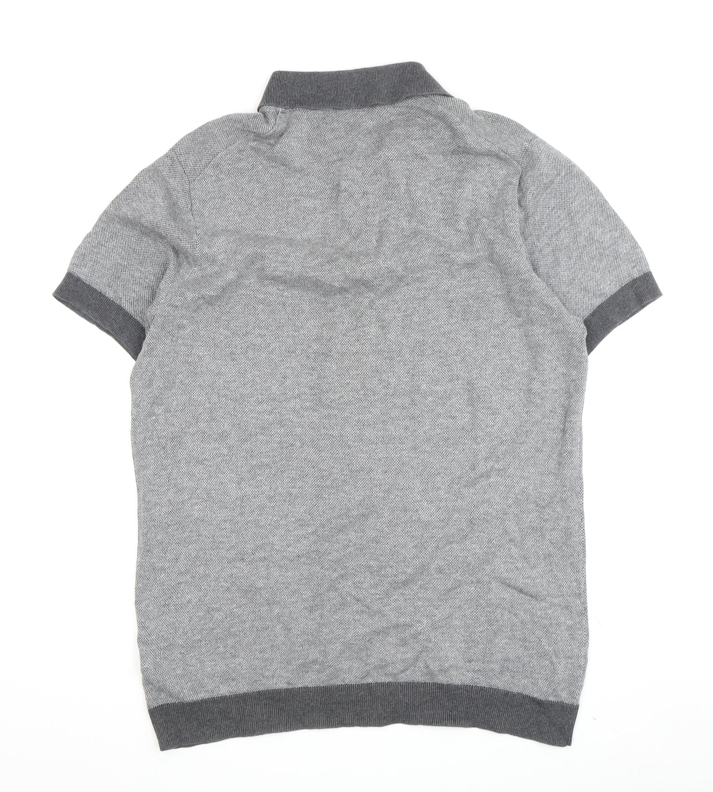 Crew Clothing Men's Grey Polo, Size L, Short Sleeve