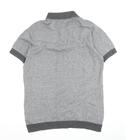 Crew Clothing Men's Grey Polo, Size L, Short Sleeve