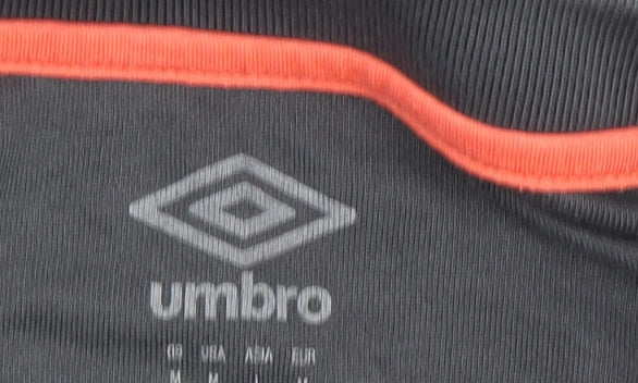 Umbro Men's Grey Rugby Polo Shirt, Size M, Casual Sportswear